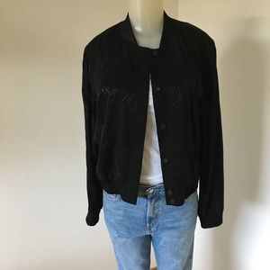 H&M Black satin bomber jacket